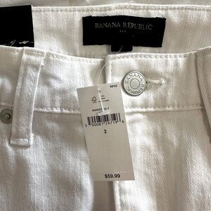 White, NWT, denim skirt